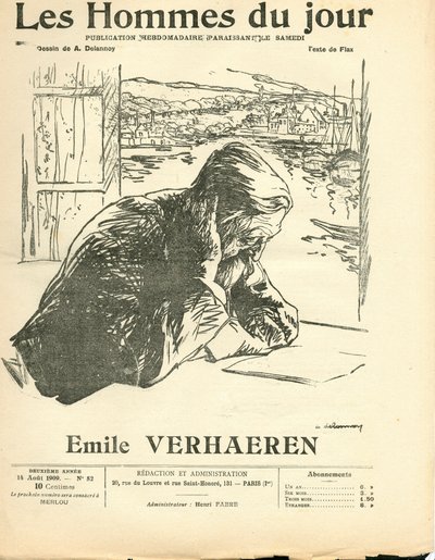 Cover af ""The Men of the Day"", Satirical in B & W af Aristide Delannoy