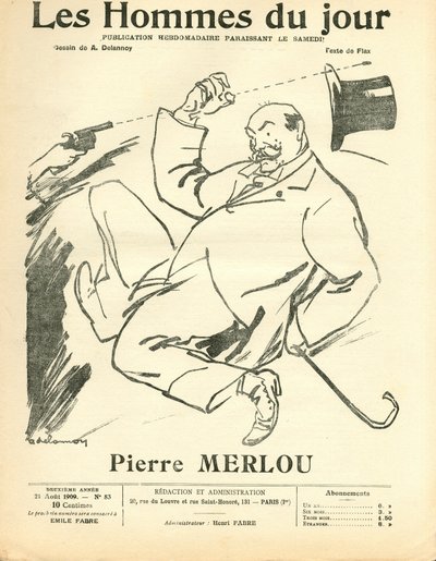 Cover af "" The Men of the Day "", Satirical in B & W af Aristide Delannoy