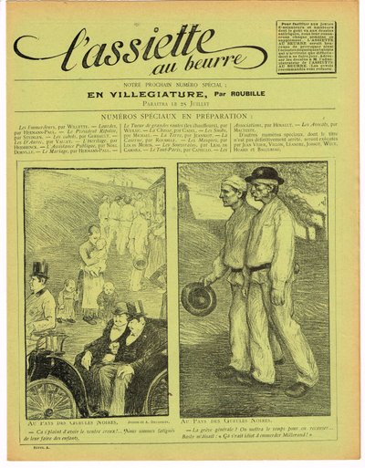 Cover af "" The Butter Plate"", Satirisk i farver af Aristide Delannoy