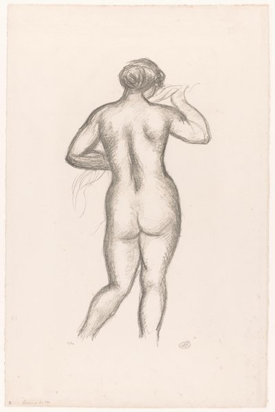 Kvinde nøgen set bagfra Femme nue de dos (original titel) af Aristide Maillol (signed by artist)