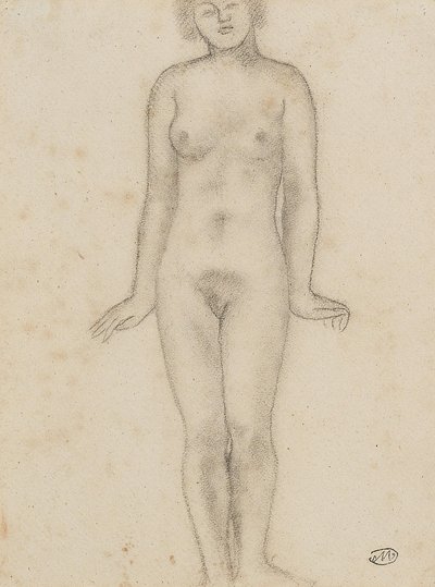 Aristide Maillol Studie til den centrale skulptur af de tre nymfer af Aristide Maillol