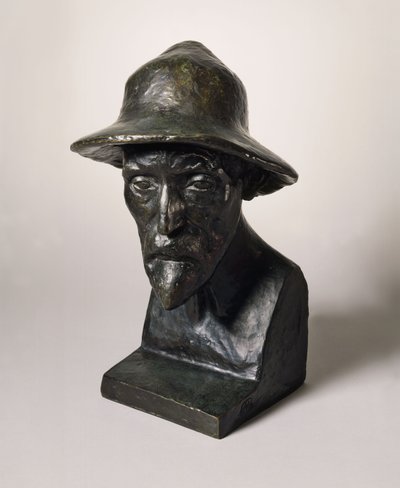 Buste af Auguste Renoir, ca. 1907 (olie på lærred) af Aristide Maillol