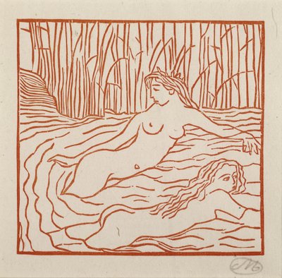 Galatea im Wasser af Aristide Maillol