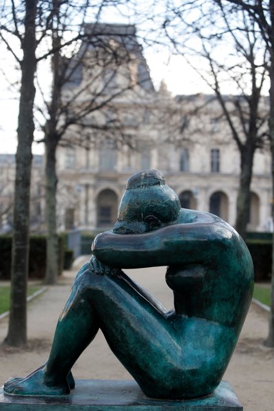 Tuileries Garden, Aristide Maillol, Night, Paris, Frankrig (foto) af Aristide Maillol