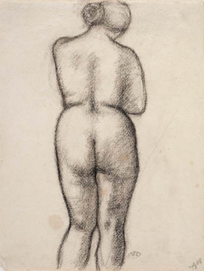Kvindelig model, set fra ryggen af Aristide Maillol