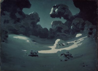 Måneskinspletter i skoven. Vinter, 1898-1908 af Arkhip Ivanovich Kuindzhi