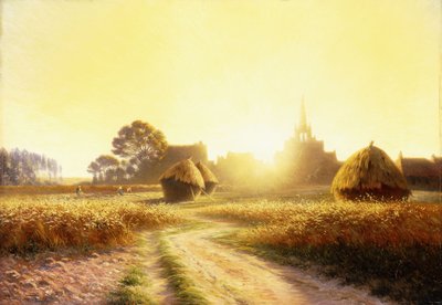 Solnedgang i Champagne, 1902 af Armand Guery