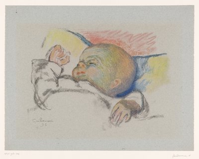 sovende baby af Armand Guillaumin