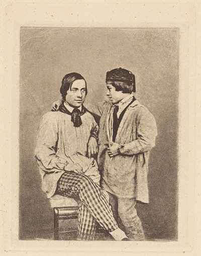[Mand og dreng] af Armand Hippolyte Louis Fizeau