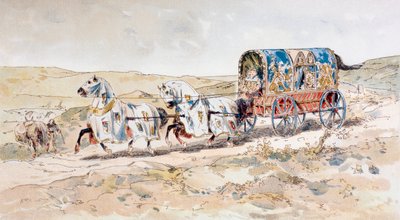13th Century Horse Drawn Damevogn, 1886 af Armand Jean Heins