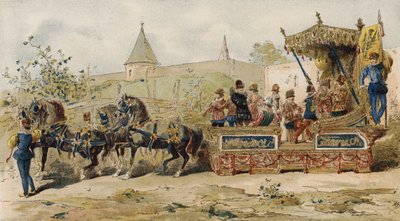 Købmænd med musikere på en flåde, Spanske Nederlande, 16. århundrede af Armand Jean Heins