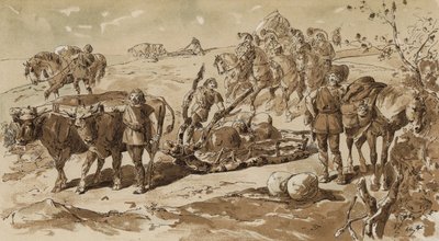 Okse-trukne slæde- og pakheste i primitive tider af Armand Jean Heins