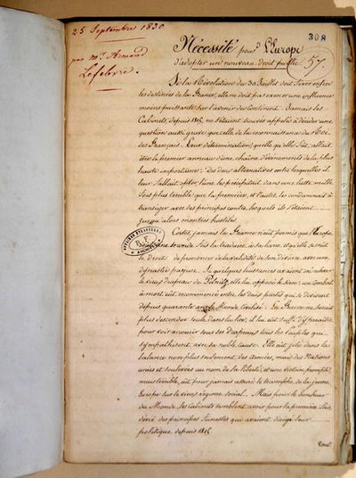 Memorandum om nødvendigheden af, at Europa vedtager en ny offentlig lov af Armand Lefebvre