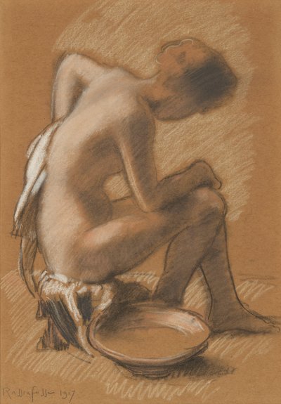Kvinde ved sit toilet Kvinde ved sit toilet, 1917. af Armand Rassenfosse