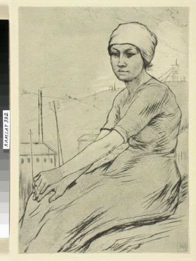 Ung arbejdende kvinde af Armand Rassenfosse