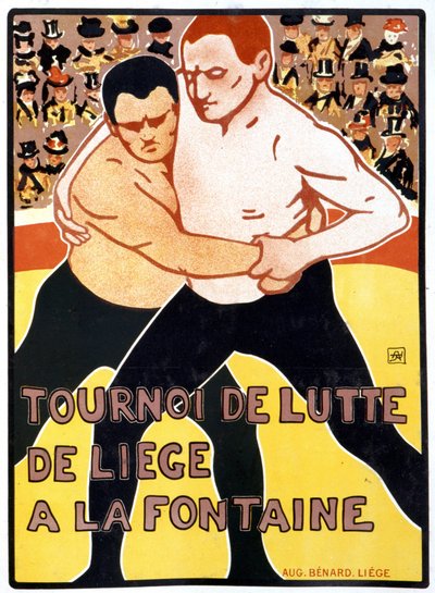 Turnering i Liège ved springvandet af Armand Rassenfosse