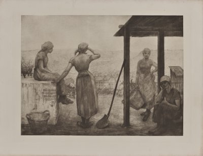 Kvindelige minearbejdere (tryk) af Armand Rassenfosse
