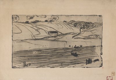 La Peche (Fiskeri) 1893 (ætsning og roulette) af Armand Séguin