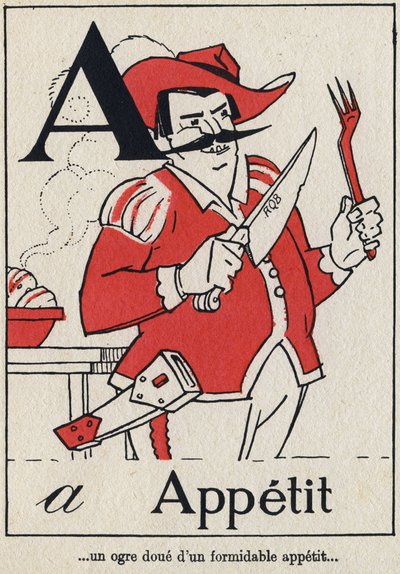 Bogstav A: "Appetit", i L