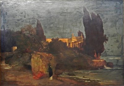 Villa ved havet, version I af Arnold Böcklin