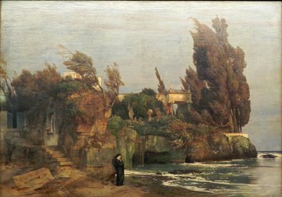 Tysk: Villa am Meer II Villa ved havet, version II af Arnold Böcklin