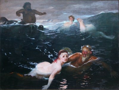At lege i bølgerne af Arnold Böcklin