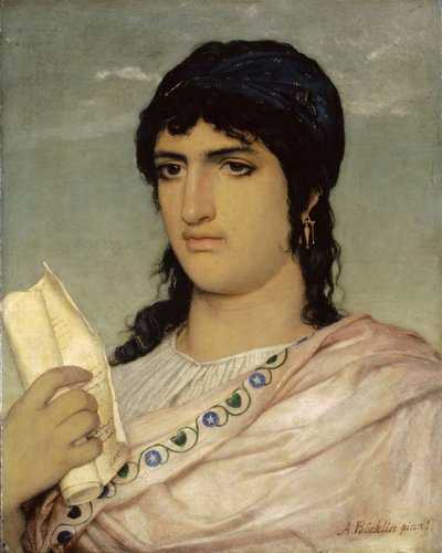 Sappho, 1862. af Arnold Böcklin