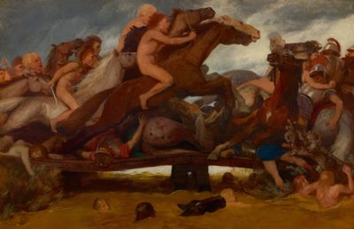 Slaget på broen, 1889. af Arnold Böcklin