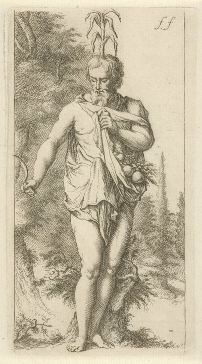 Priapus Scene med syndestatuer åbnet til tjeneste for malere, statueholdere osv. (serietitel) af Arnold Houbraken