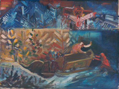 Carrying the sick, ca. 1940 (olie på lærred) af Arnold Peter Weisz Kubincan