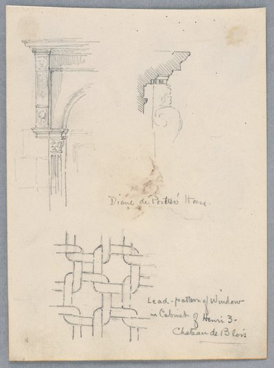 Arkitektoniske detaljer Fra huset til Diane de Poitiers af Arnold William Brunner