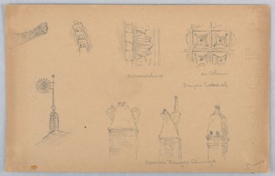 Arkitektoniske detaljer på Bourges af Arnold William Brunner
