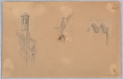 Arkitektoniske detaljer fra kirken i Brookline af Arnold William Brunner