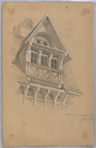 Dormer på Maison des Quatrans, Caen af Arnold William Brunner