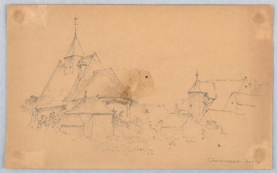 Skitse af Chenonceaux af Arnold William Brunner