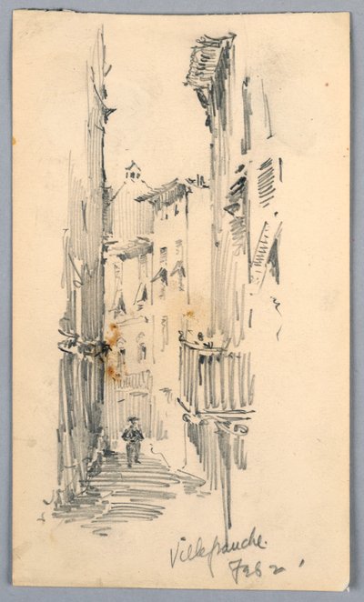 Gade i Villefranche af Arnold William Brunner