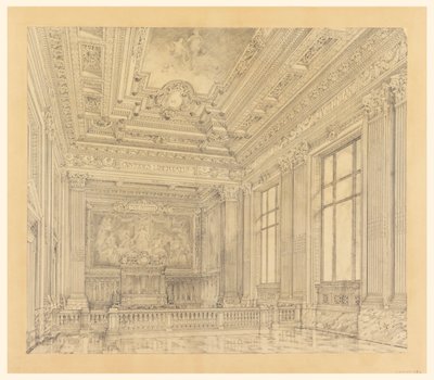 Udsigt over Court Room, Federal Building, Cleveland, OH af Arnold William Brunner