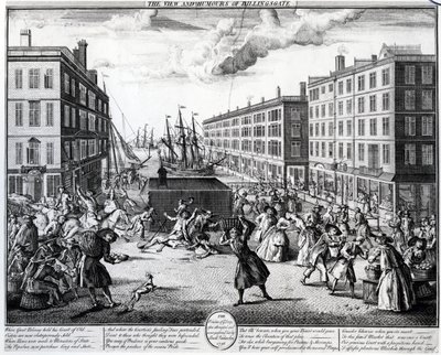 Billingsgates udsigt og humor, 1736 af Arnold van Haecken