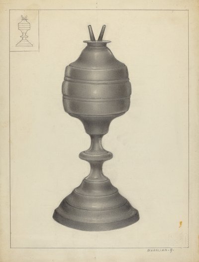 Camphen lampe af Arsen Maralian