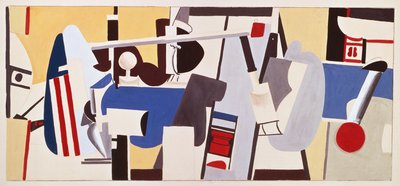 Undersøgelse til vægmaleri for Administration Building, Newark Airport, New Jersey af Arshile Gorky