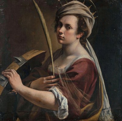 Selvportræt som den hellige Katarina af Alexandria af Artemisia Gentileschi
