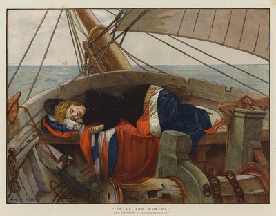 Twixt Two Worlds (farve litho) af Arthur (after) Hopkins
