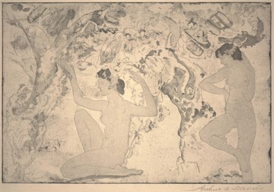Angled Beauty, tryk lavet af Ernest Haskell, 1918 af Arthur Bowen Davies