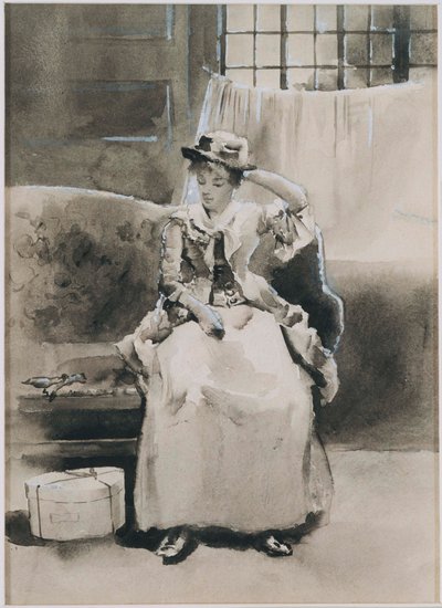 Uden titel (siddende kvinde) af Arthur Bowen Davies