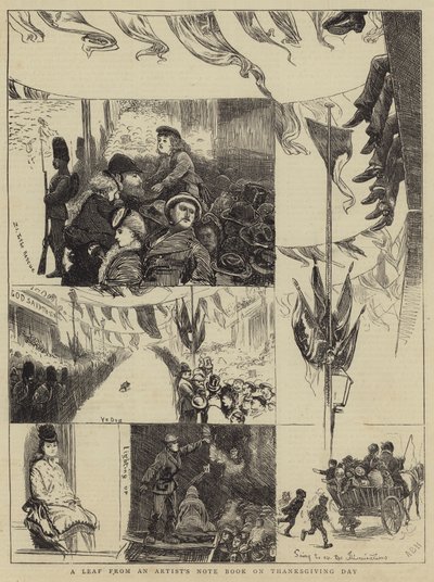 Et blad fra en kunstners notebog på Thanksgiving Day af Arthur Boyd Houghton