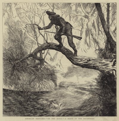 Amerikanske skitser, På spejder, en scene i bagskoven af Arthur Boyd Houghton
