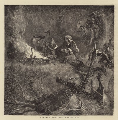 Bøffeljagt, camping ude af Arthur Boyd Houghton