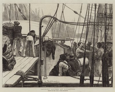 Landing af bomuld i Liverpool af Arthur Boyd Houghton