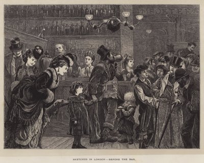 Skitser i London, før baren af Arthur Boyd Houghton