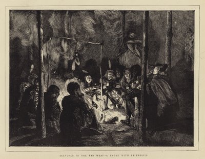 Skitser i det fjerne vest, en røg med vennerne af Arthur Boyd Houghton
